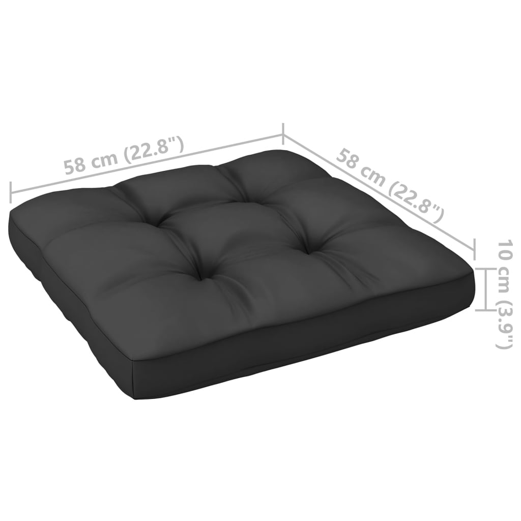 10-tlg. Garten-Lounge-Set mit Kissen Weiss Massivholz Kiefer